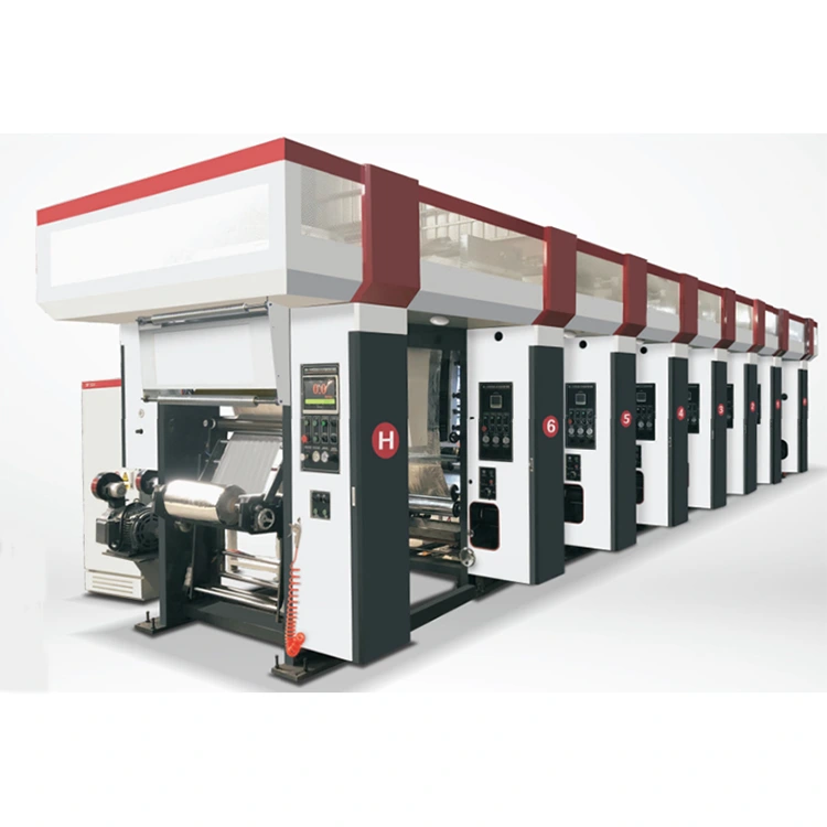 3-12 боја Компјутеризована аутоматска машина за ротографску штампу са три вектора