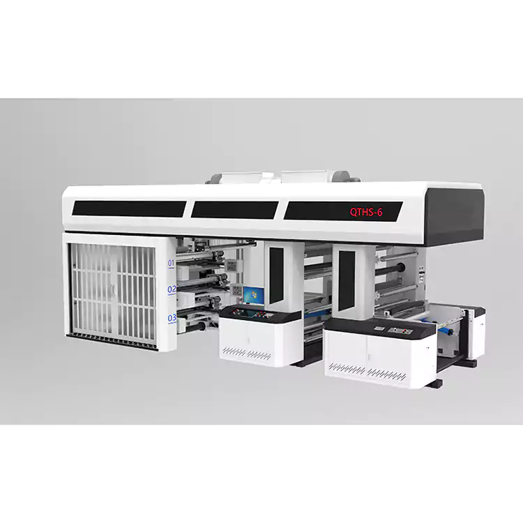 6 боја серво погон Тип зупчаника Централни бубањ Флеко Принтнг машина Тип рукава