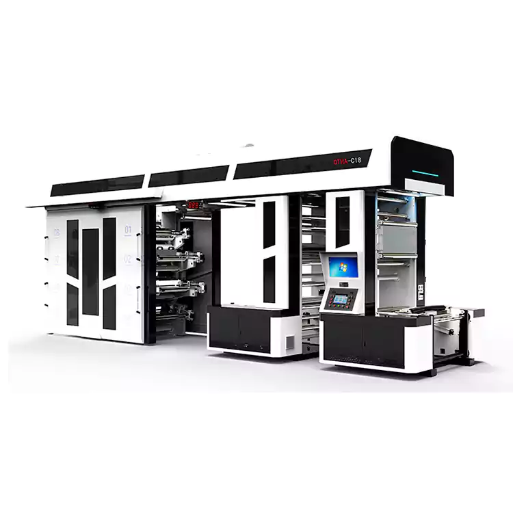 Пресе за флексографску штампу у 8 боја прилагођене за штампање торби за куповину